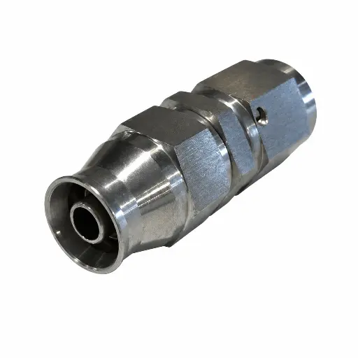 HCC-[AF201-04] STAINLESS STRAIGHT HOSE END -4 AN SUIT TEFLON HOSE.webp