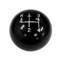 SHIFTER KNOB BLACK 4 SPEED ROUND