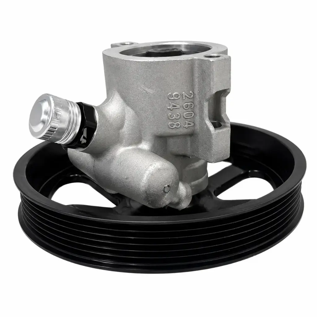 POWER STEERING PUMP WITH PULLEY (ALUM)