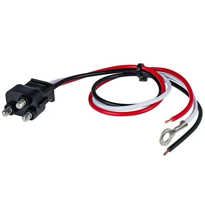 3-Wire Pigtail for Trailer Lights - 3-Pin PL-3 Plug - 10" Lead