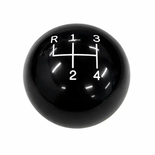 [KNOB4B] SHIFTER KNOB BLACK 4 SPEED ROUND