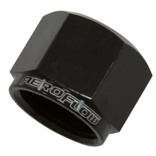[AF820-08BLK] -8AN FEMALE BLANK OFF FLARE CAP BLACK