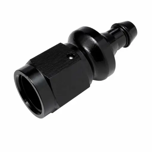 [AF401-04BLK] STRAIGHT PUSH ON HOSE END -4AN BLACK