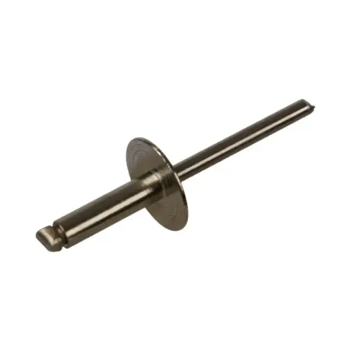 [ASL6-6BLK] 6-6 LARGE FLANGE RIVET ALLOY BLACK