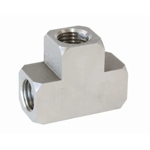 [AF386] FITTING BRAKE TRANSDUCER TEE - 2 X 3/8 - 24 INVERTED SEAT - 1 X 1/8-27 ON SIDE