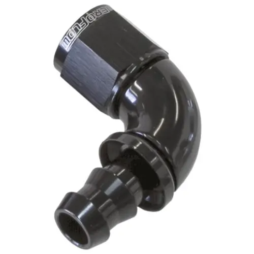 [AF513-08BLK] FITTING -8AN 90DEG PUSH LOCK HOSE END