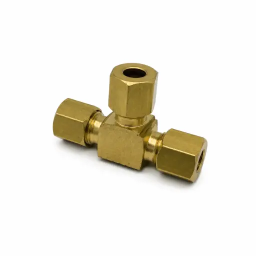 [BF14-04] 1/4" BRASS TEE COMPRESSION